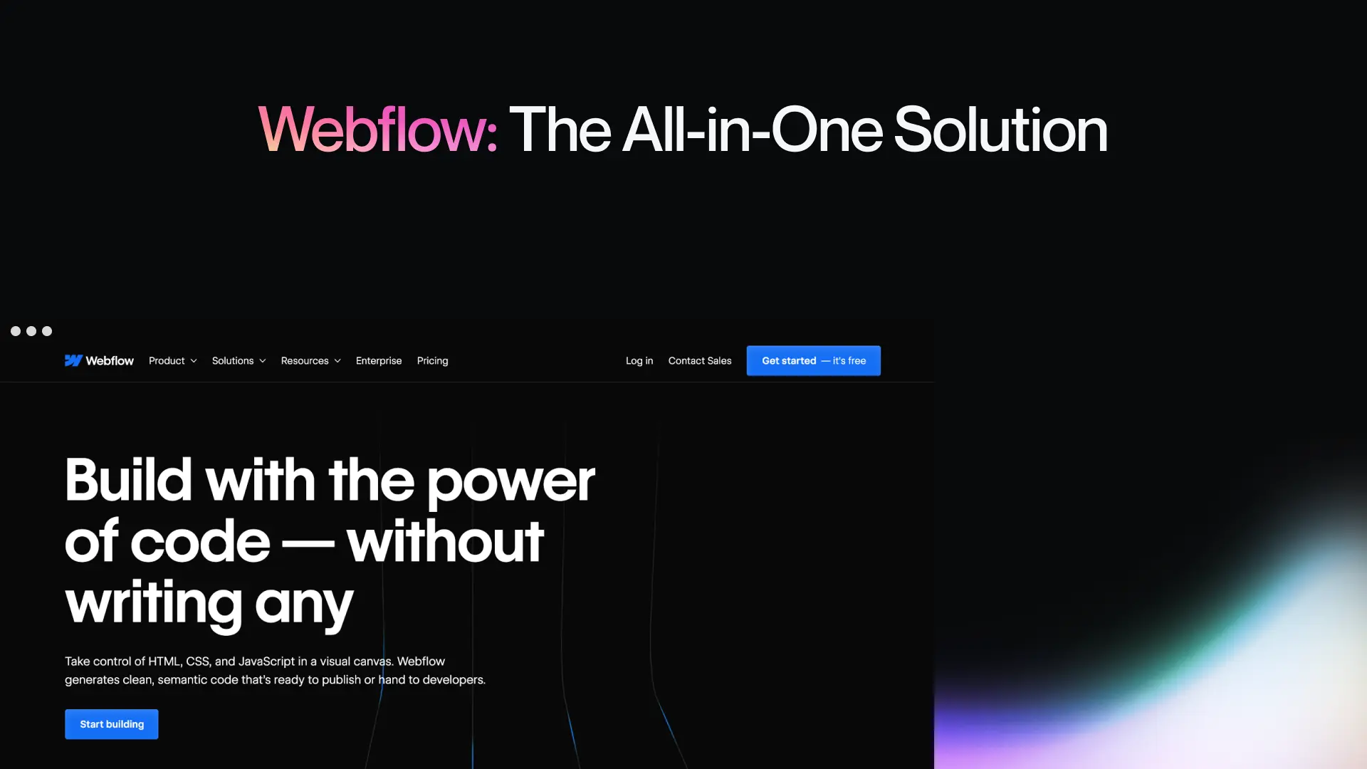 Webflow: The All-in-One Solution