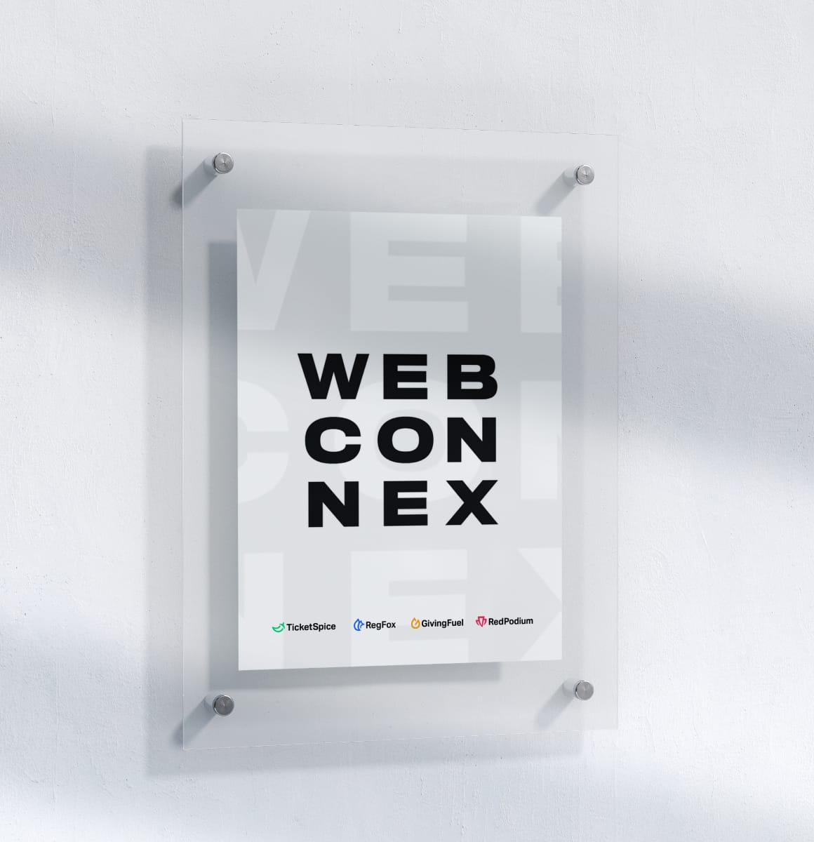 WebConnex logo on wall