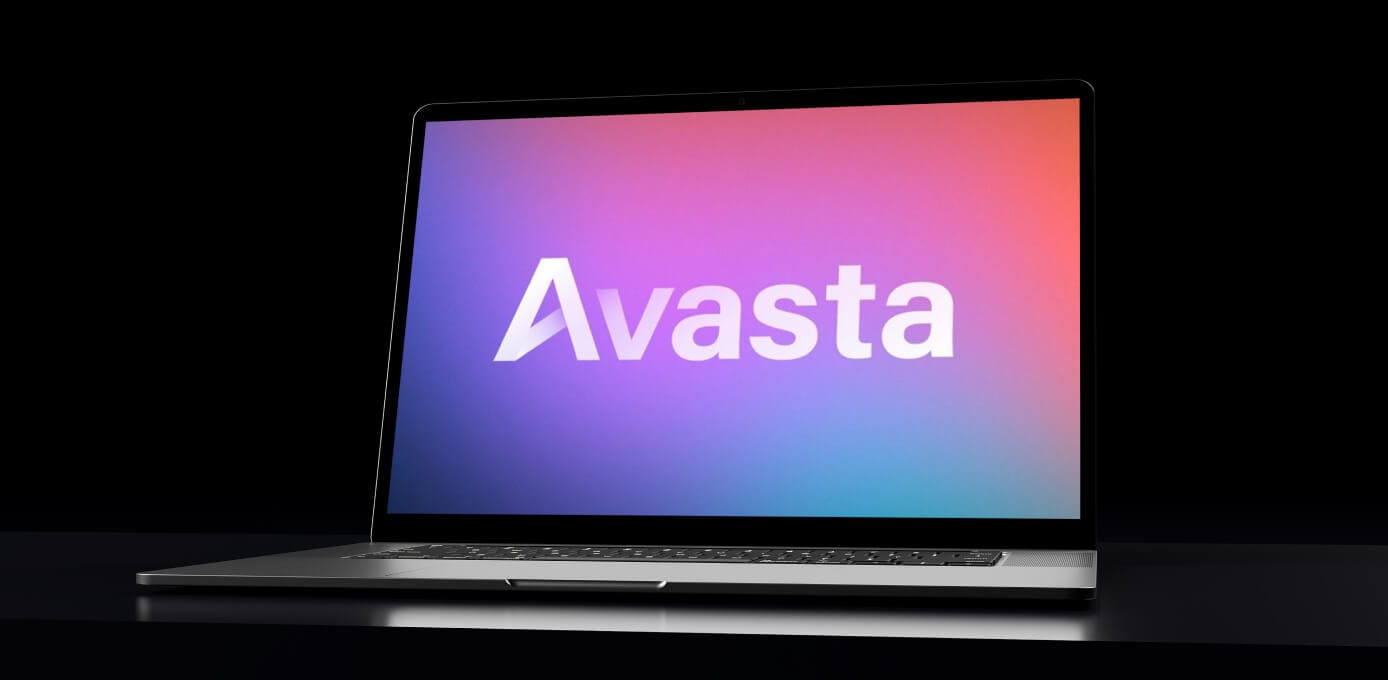 Avasta logo on laptop