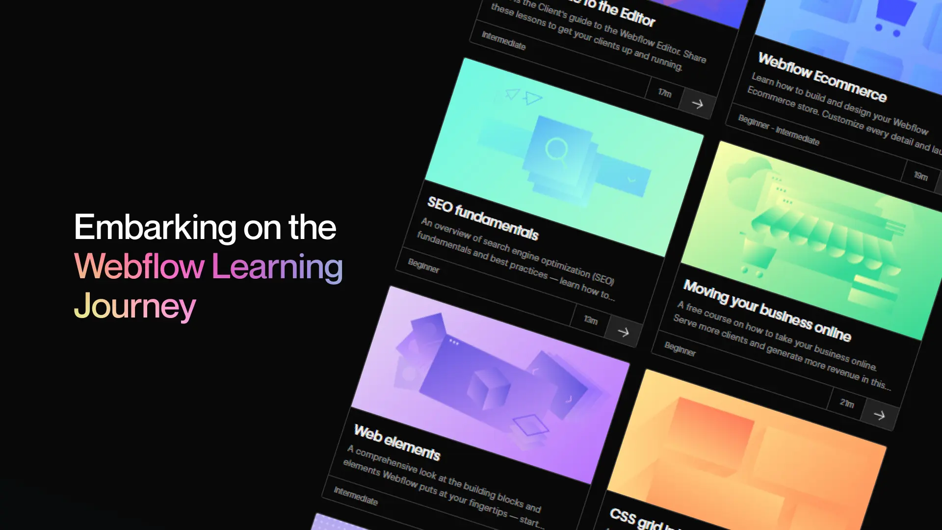 Embarking on the Webflow Learning Journey