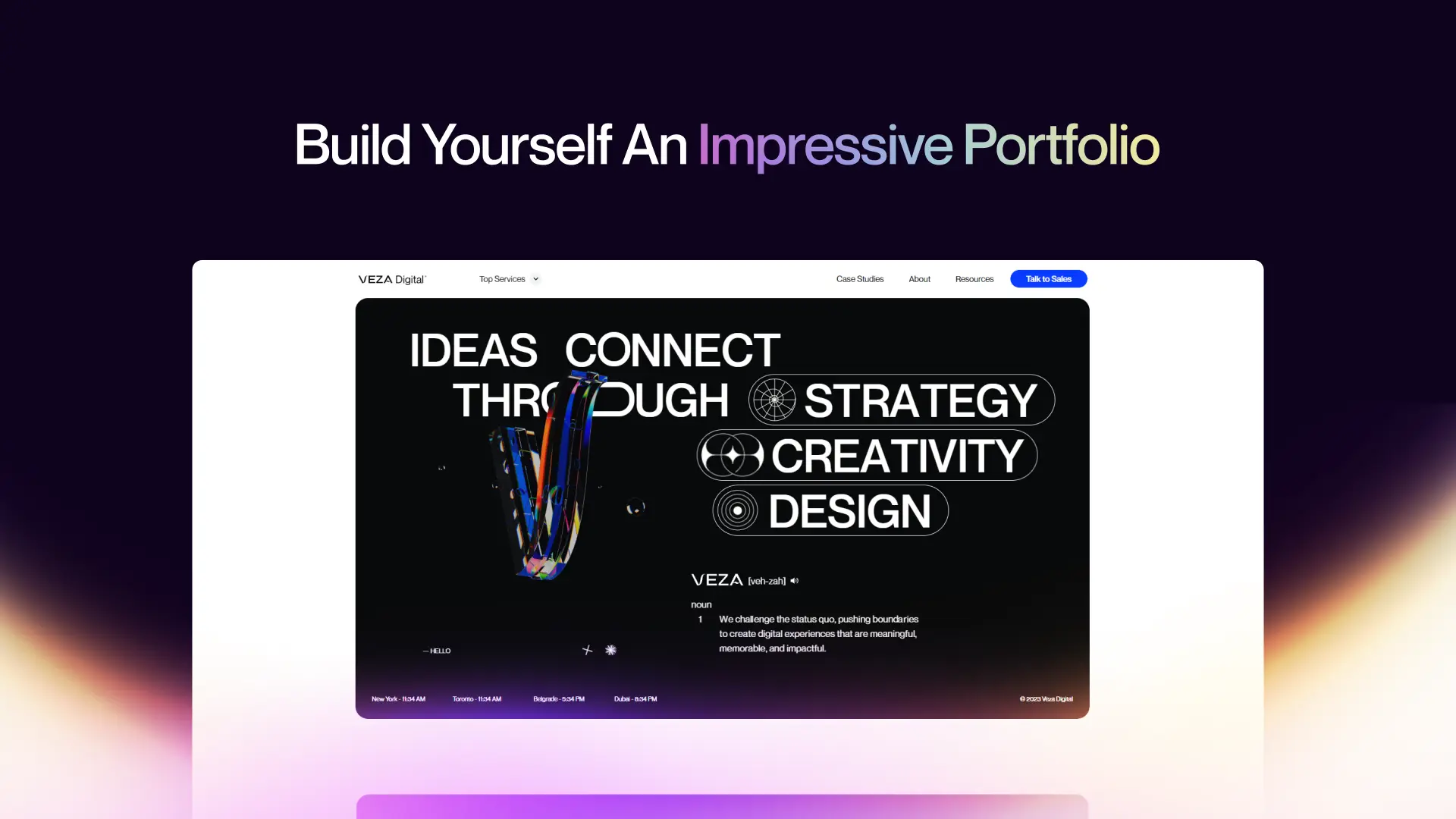 ‍Build yourself an impressive portfolio