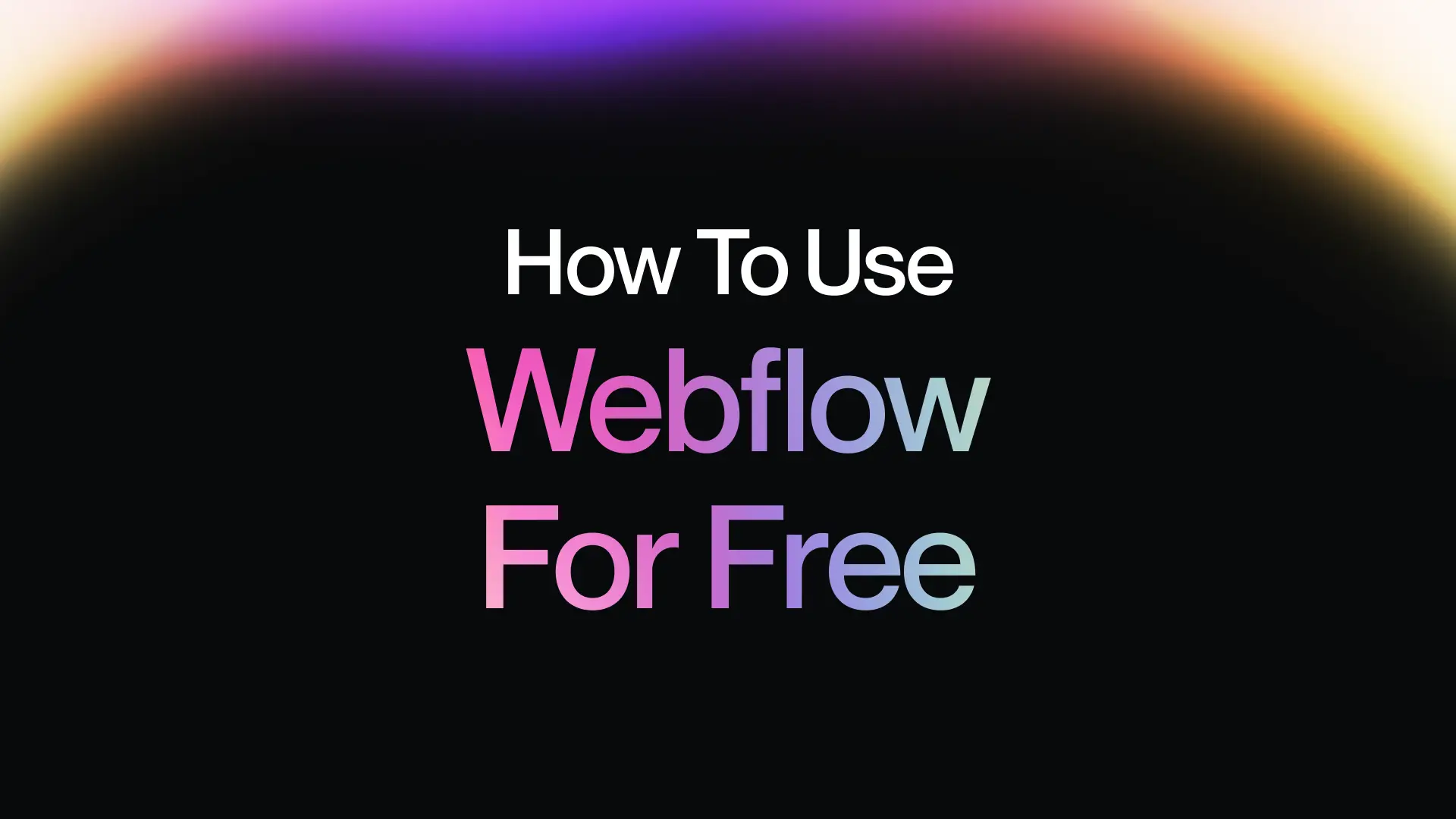 How To Use Webflow For Free?