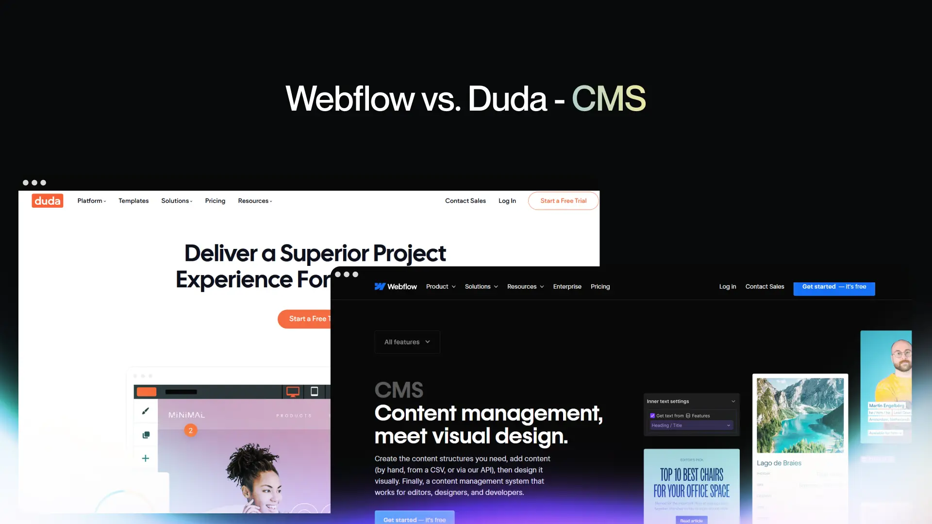 3. Webflow vs. Duda - CMS