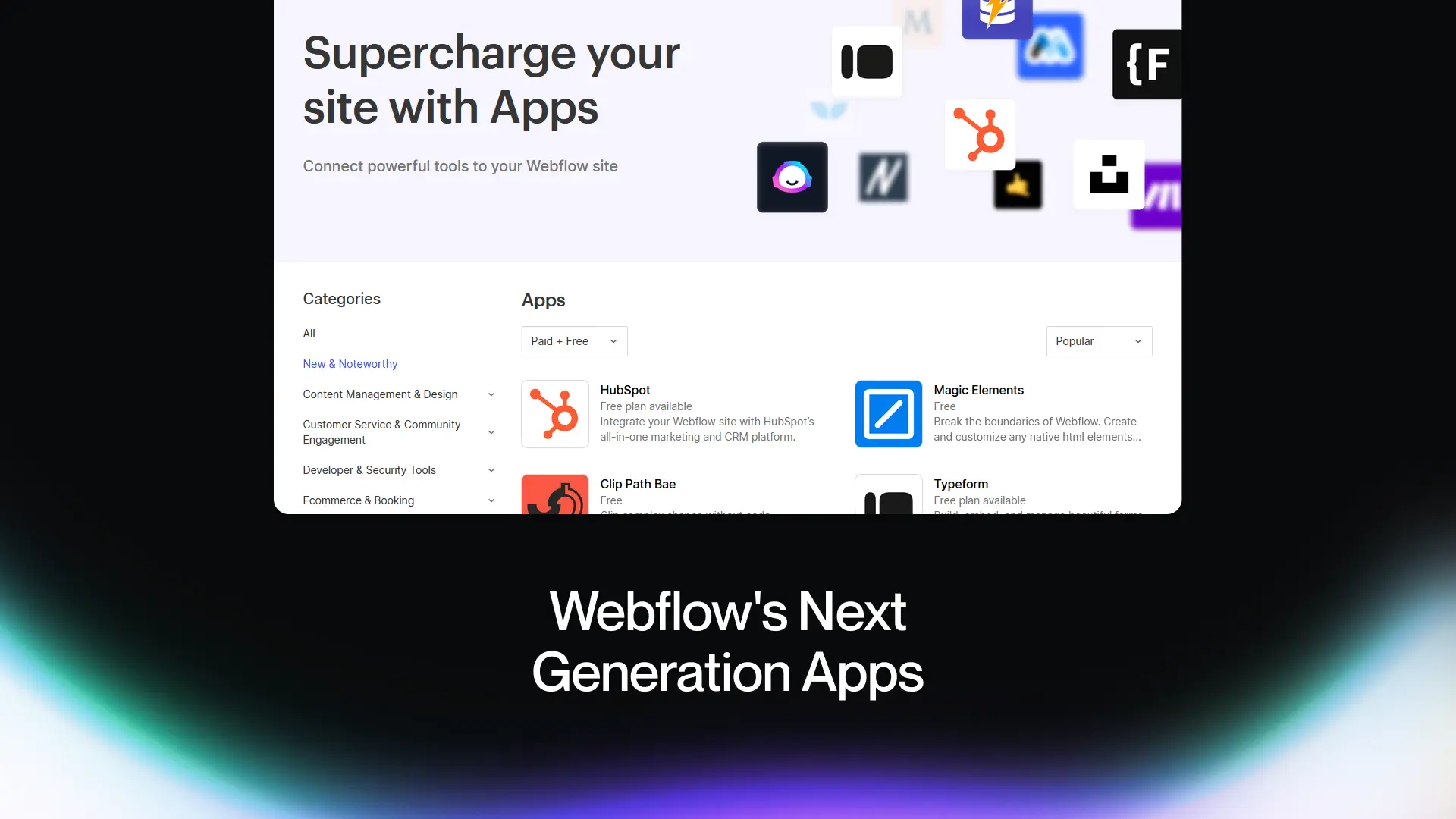 Webflow's Next Generation Apps