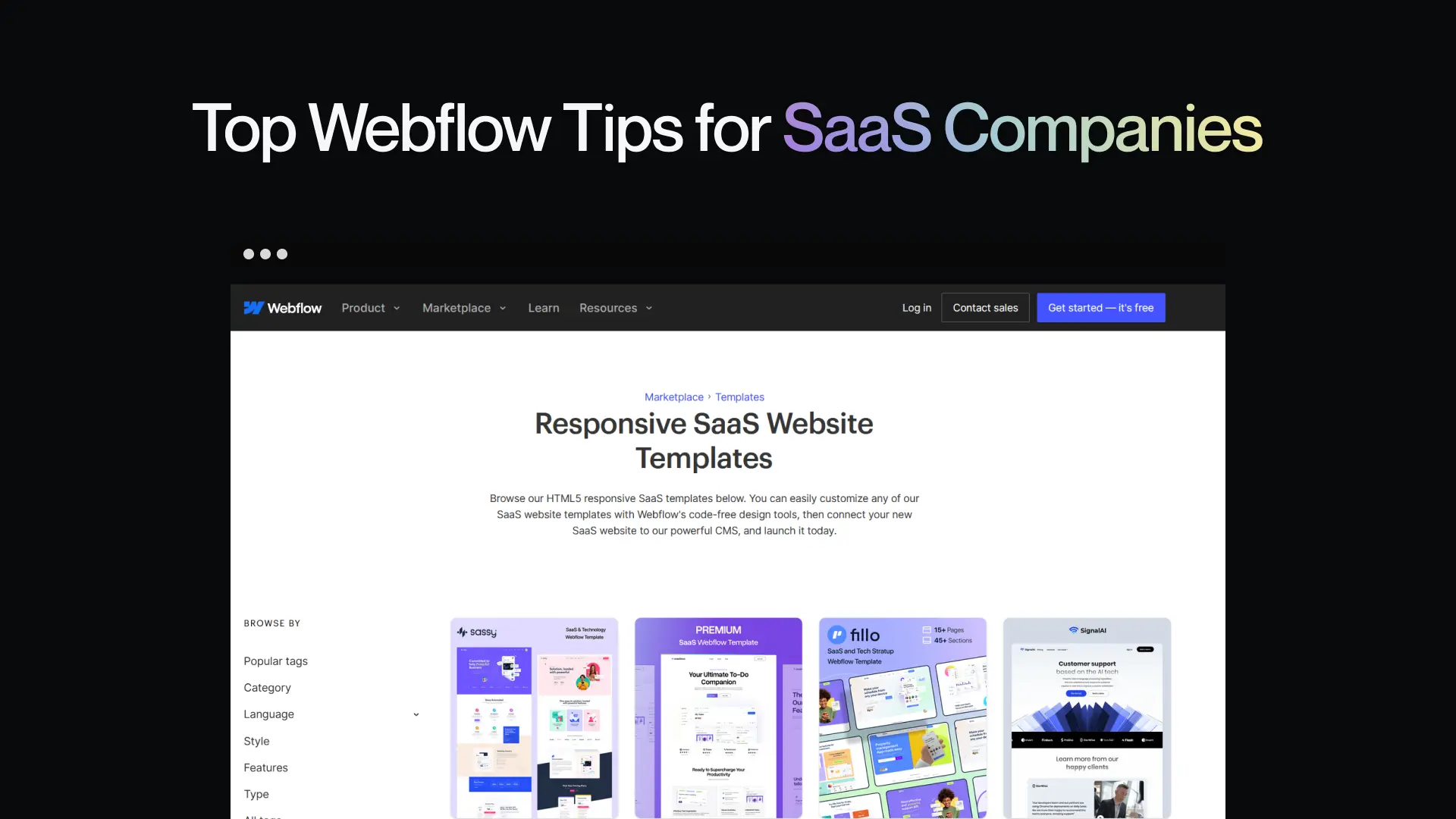 Top Webflow Tips for SaaS Companies