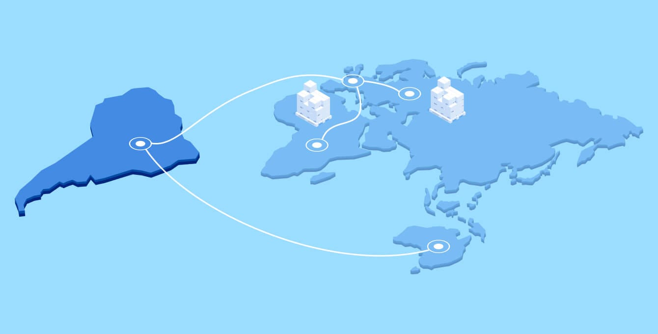 Shipwell world map showing transport